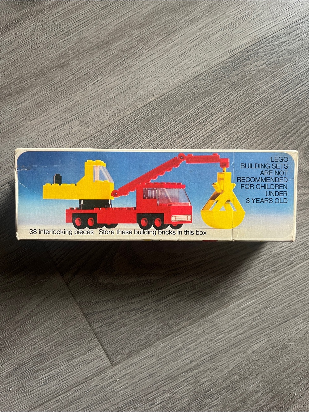 Vintage 1975 Lego Red and Yellow Crane Truck Building Set